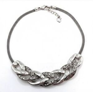 Brighton Venetian Canals Braided Necklace Retired Statement Design Necklace